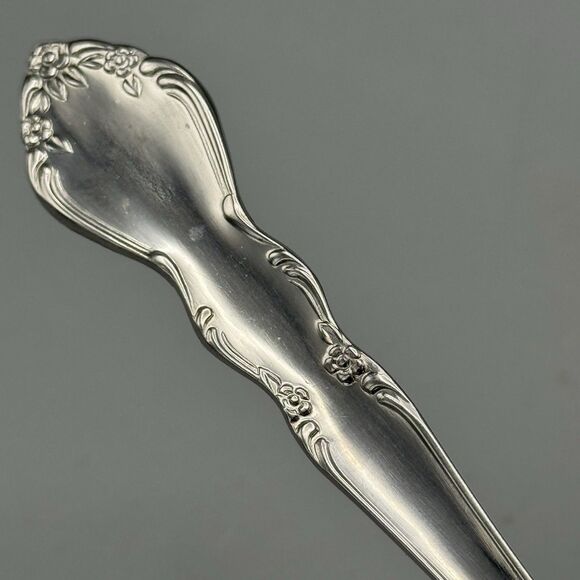 Vtg Cream Ladle Stainless Steel Japan Gravy Soup Sauce Floral Flatware Serving - Picture 7 of 8